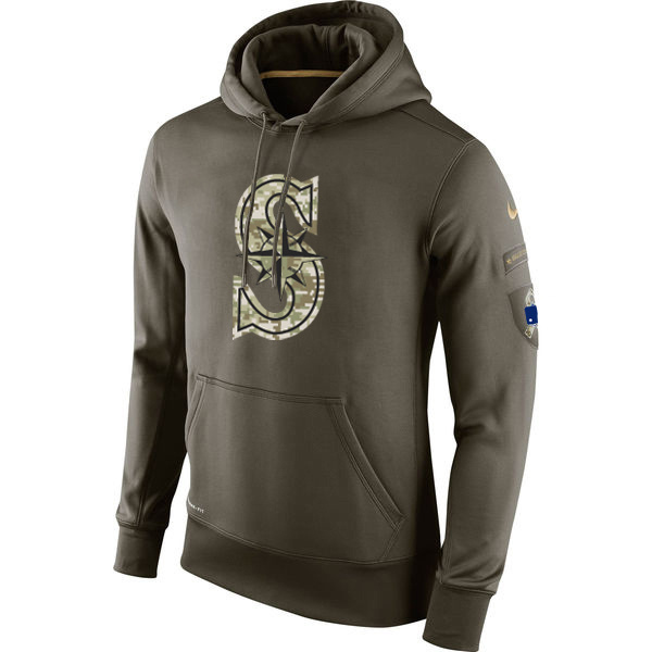 Seattle Mariners Salute To Service Olive Hoodie