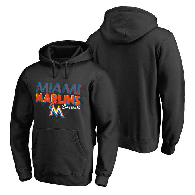 Miami Marlins Hometown Collection Marlins Baseball Pullover Black Hoodie
