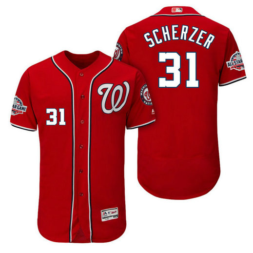 Washington Nationals #31 Max Scherzer Alternate Player Flex Base Jersey 2018 All-Star Game
