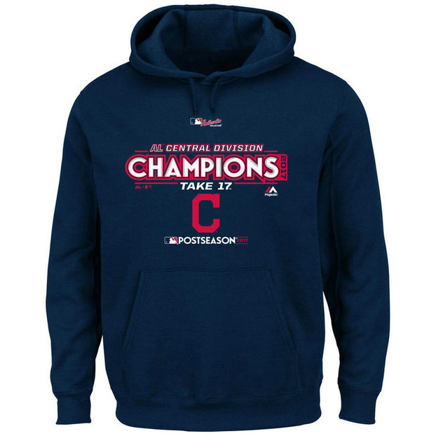 Cleveland Indians 2017 AL Central Division Champions Locker Room Pullover Navy Hoodie Cleveland Indians 2017 AL Central Division Champions Locker Room Pullover Navy Hoodie