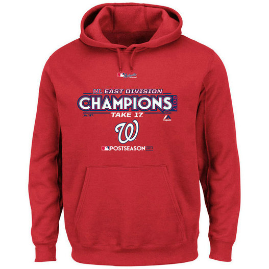 Washington Nationals 2017 Division Champions Locker Room Red Hoodie Washington Nationals 2017 Division Champions Locker Room Red Hoodie