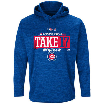 Chicago Cubs 2017 Postseason Authentic Collection Ultra Streak Fleece Pullover Royal Hoodie Chicago Cubs 2017 Postseason Authentic Collection Ultra Streak Fleece Pullover Royal Hoodie