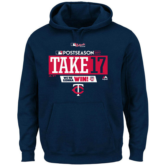 Minnesota Twins 2017 Postseason Authentic Collection Big & Tall Pullover Navy Hoodie Minnesota Twins 2017 Postseason Authentic Collection Big & Tall Pullover Navy Hoodie
