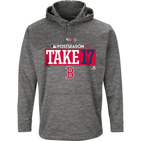 Boston Red Sox 2017 Postseason Authentic Collection Ultra Streak Fleece Pullover Gray Hoodie Boston Red Sox 2017 Postseason Authentic Collection Ultra Streak Fleece Pullover Gray Hoodie
