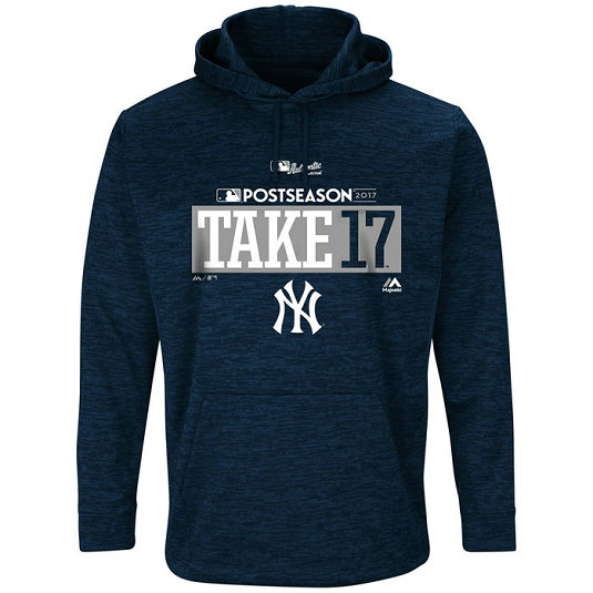 New York Yankees 2017 Postseason Authentic Collection Ultra Streak Fleece Pullover Navy Hoodie New York Yankees 2017 Postseason Authentic Collection Ultra Streak Fleece Pullover Navy Hoodie