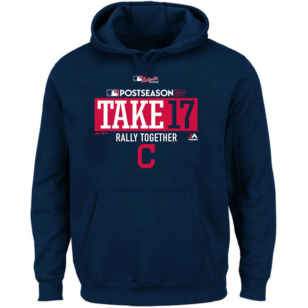Cleveland Indians 2017 Postseason Participant Big & Tall Pullover Navy Hoodie Cleveland Indians 2017 Postseason Participant Big & Tall Pullover Navy Hoodie
