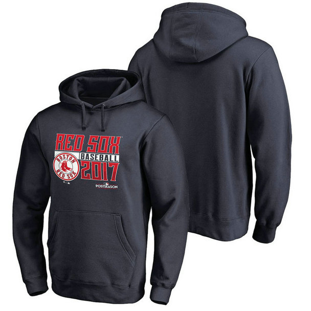 Boston Red Sox 2017 Postseason Double Play Pullover Navy Hoodie Boston Red Sox 2017 Postseason Double Play Pullover Navy Hoodie