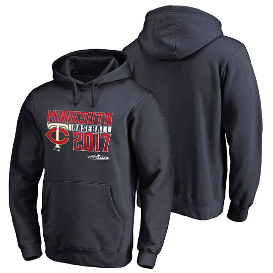 Minnesota Twins 2017 Postseason Double Play Pullover Navy Hoodie Minnesota Twins 2017 Postseason Double Play Pullover Navy Hoodie
