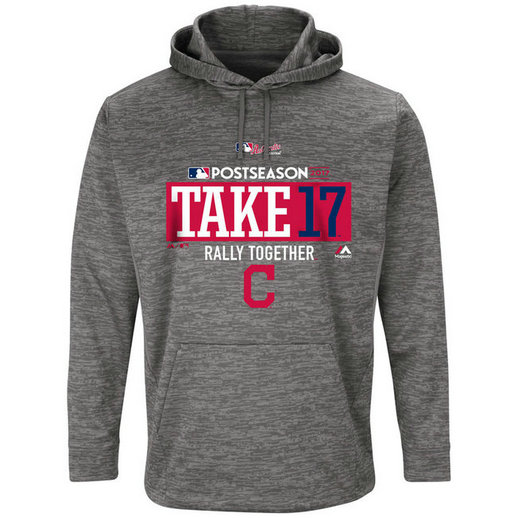 Cleveland Indians 2017 Postseason Participant Authentic Ultra Streak Fleece Pullover Gray Hoodie Cleveland Indians 2017 Postseason Participant Authentic Ultra Streak Fleece Pullover Gray Hoodie