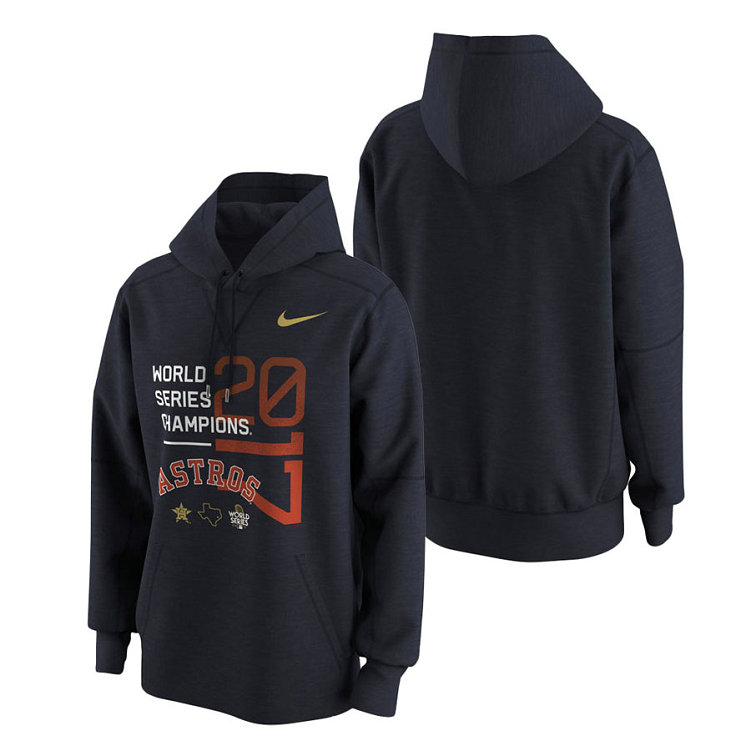 Houston Astros 2017 World Series Champions Celebration Pullover Navy Hoodie