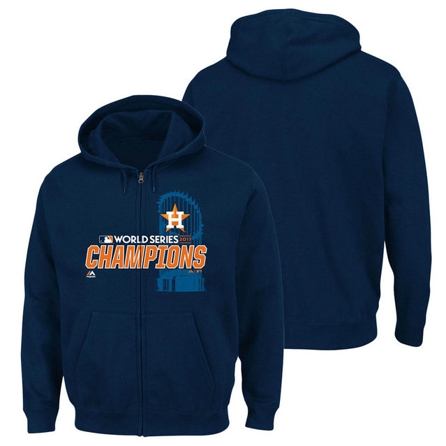 Houston Astros 2017 World Series Champions Favorite Full-Zip Navy Hoodie