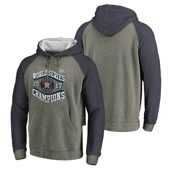 Houston Astros 2017 World Series Champions High Heat Tri-Blend Pullover Heather Gray Hoodie