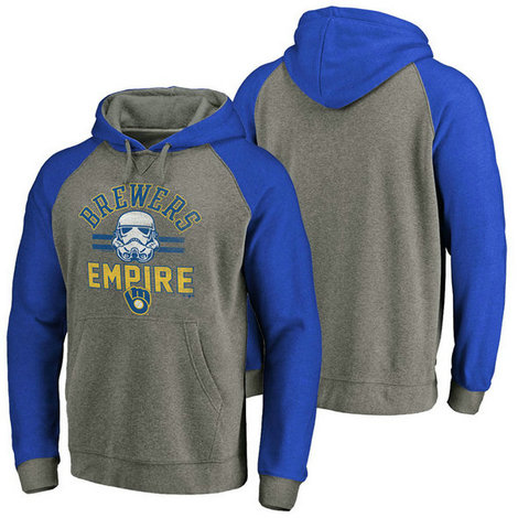 Milwaukee Brewers Heather Gray Star Wars Empire hoodie Milwaukee Brewers Heather Gray Star Wars Empire hoodie