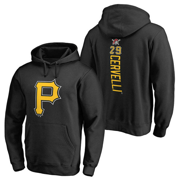 Pittsburgh Pirates #29 Francisco Cervelli Backer Pullover Black Hoodie Pittsburgh Pirates #29 Francisco Cervelli Backer Pullover Black Hoodie