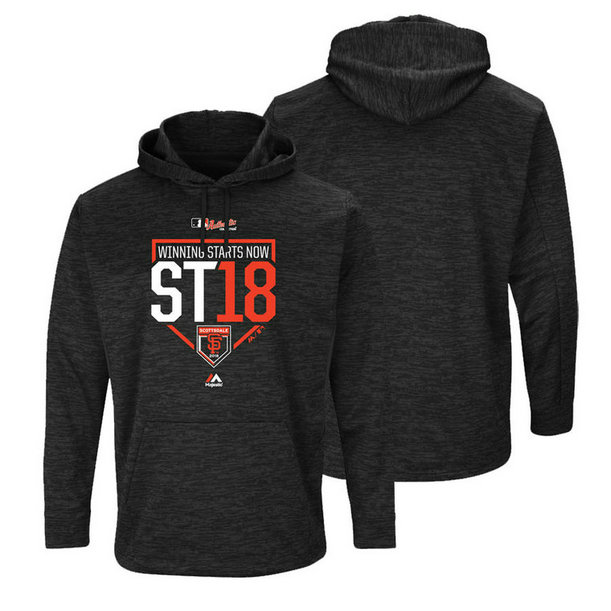 San Francisco Giants Black 2018 Spring Training Ultra-Streak Fleece Hoodie