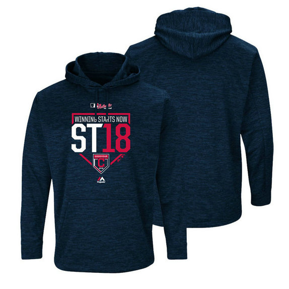Cleveland Indians Navy 2018 Spring Training Ultra-Streak Fleece Hoodie Cleveland Indians Navy 2018 Spring Training Ultra-Streak Fleece Hoodie