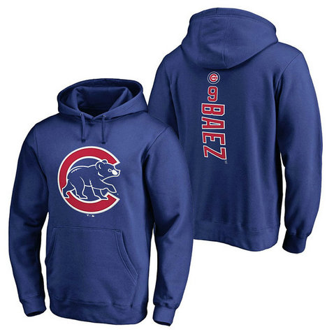 Chicago Cubs #9 Javier Baez Backer Pullover Royal Hoodie Chicago Cubs #9 Javier Baez Backer Pullover Royal Hoodie