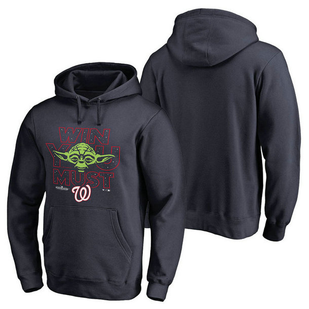 Washington Nationals Navy 2017 Postseason Star Wars Win You Must Pullover Hoodie