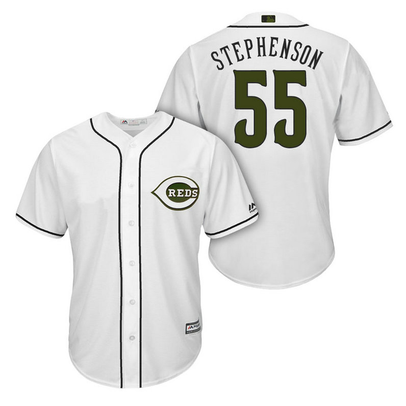 Men Reds #55 Robert Stephenson Alternate 2018 Player Cool Base Jersey Men Reds #55 Robert Stephenson Alternate 2018 Player Cool Base Jersey
