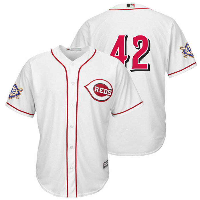 Cincinnati Reds White Cool Base Jersey 2018 Jackie Robinson Day Cincinnati Reds White Cool Base Jersey 2018 Jackie Robinson Day