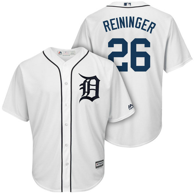 Men Tigers #26 Zac Reininger 2018 Home Cool Base Jersey Men Tigers #26 Zac Reininger 2018 Home Cool Base Jersey