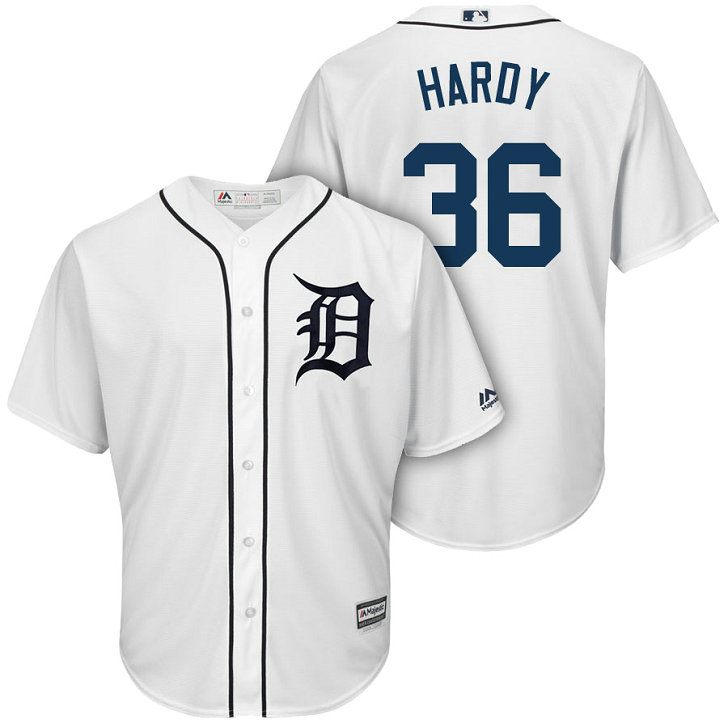 Men Tigers #36 Blaine Hardy 2018 Home Cool Base Jersey
