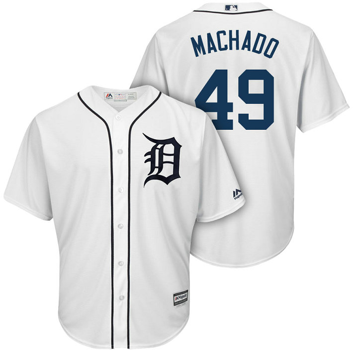 Men Tigers #49 Dixon Machado 2018 Home Cool Base Jersey Men Tigers #49 Dixon Machado 2018 Home Cool Base Jersey
