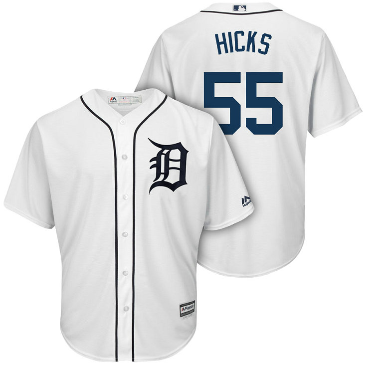 Men Tigers #55 John Hicks 2018 Home Cool Base Jersey Men Tigers #55 John Hicks 2018 Home Cool Base Jersey