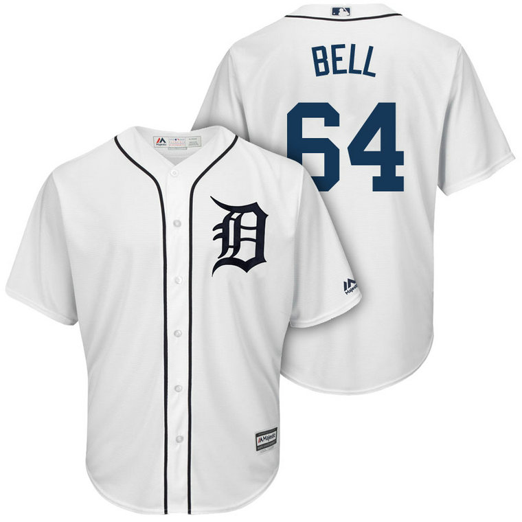 Men Tigers #64 Chad Bell 2018 Home Cool Base Jersey Men Tigers #64 Chad Bell 2018 Home Cool Base Jersey