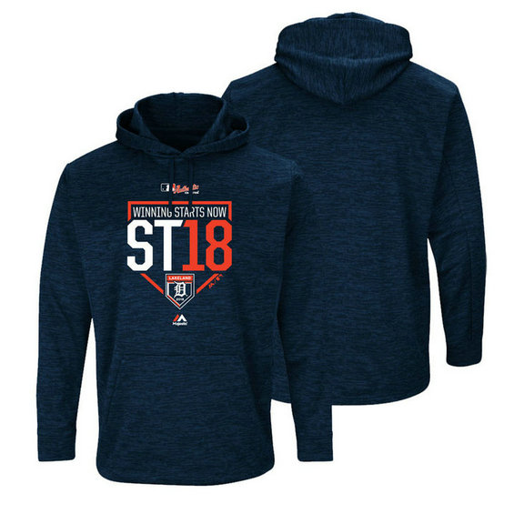 Detroit Tigers Navy 2018 Spring Training Ultra-Streak Fleece Hoodie