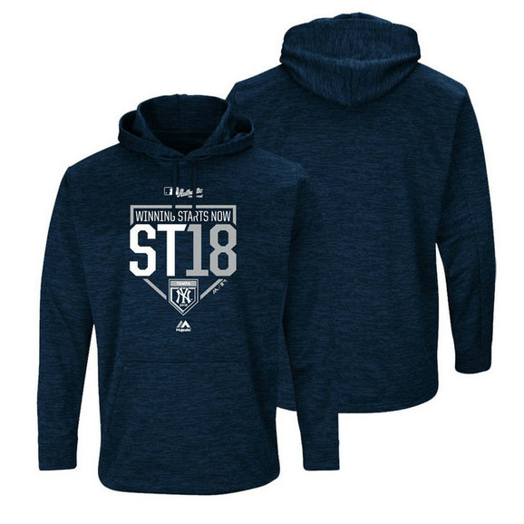 New York Yankees Navy 2018 Spring Training Ultra-Streak Fleece Hoodie New York Yankees Navy 2018 Spring Training Ultra-Streak Fleece Hoodie