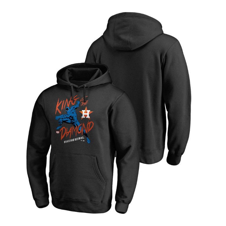 Houston Astros Marvel Black Panther Black King of the Diamond Hoodie