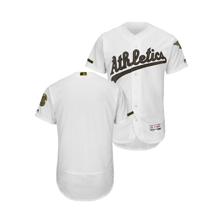 Oakland Athletics White Flex Base Jersey 2018 Memorial Day