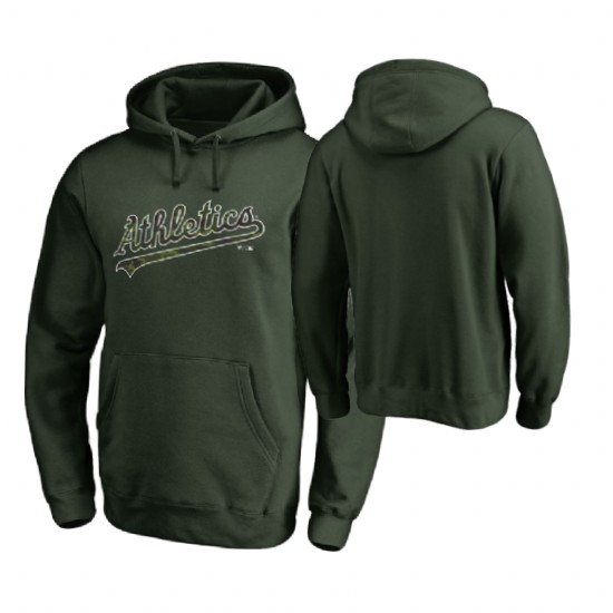 Oakland Athletics Big & Tall Green Memorial Wordmark Hoodie Oakland Athletics Big & Tall Green Memorial Wordmark Hoodie