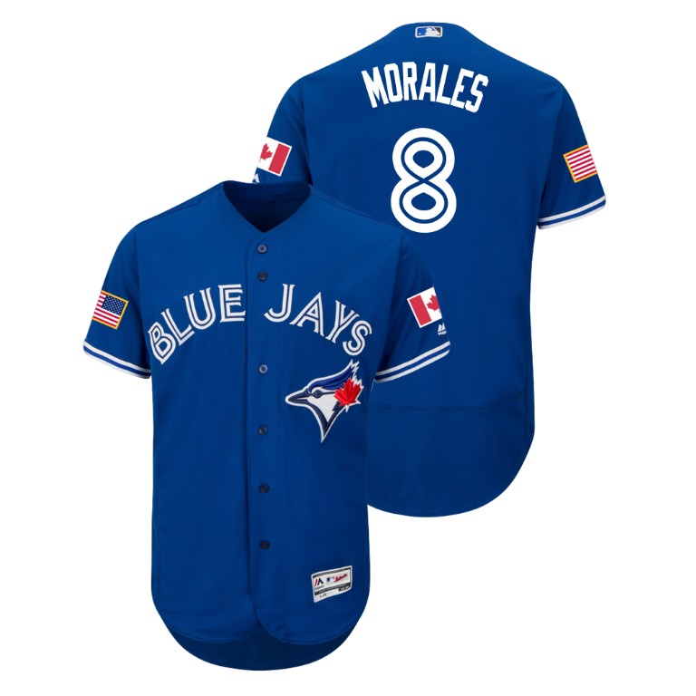 Toronto Blue Jays Royal #8 Kendrys Morales 2018 Stars & Stripes Flex Base Jersey Toronto Blue Jays Royal #8 Kendrys Morales 2018 Stars & Stripes Flex Base Jersey
