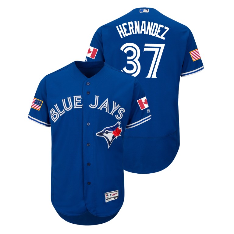 Toronto Blue Jays Royal #37 Teoscar Hernandez 2018 Stars & Stripes Flex Base Jersey Toronto Blue Jays Royal #37 Teoscar Hernandez 2018 Stars & Stripes Flex Base Jersey