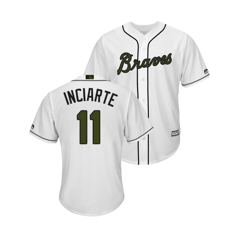 Atlanta Braves White #11 Ender Inciarte Cool Base Jersey 2018 Memorial Day
