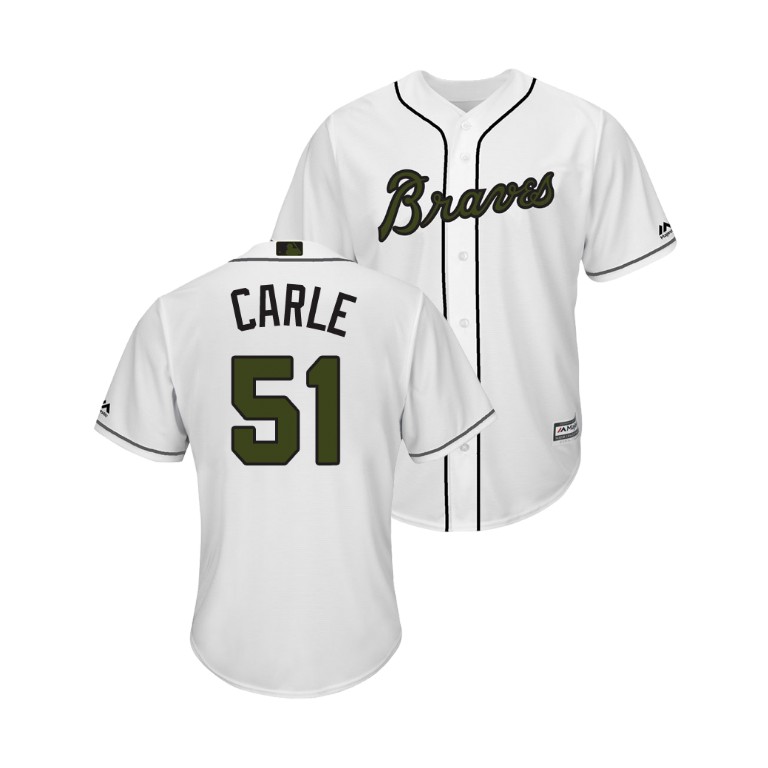 Atlanta Braves White #51 Shane Carle Cool Base Jersey 2018 Memorial Day Atlanta Braves White #51 Shane Carle Cool Base Jersey 2018 Memorial Day