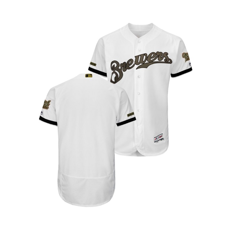 Milwaukee Brewers White Flex Base Jersey 2018 Memorial Day Milwaukee Brewers White Flex Base Jersey 2018 Memorial Day