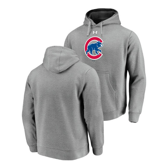 Chicago Cubs Commitment Performance Heathered Gray Team Mark Hoodie Chicago Cubs Commitment Performance Heathered Gray Team Mark Hoodie