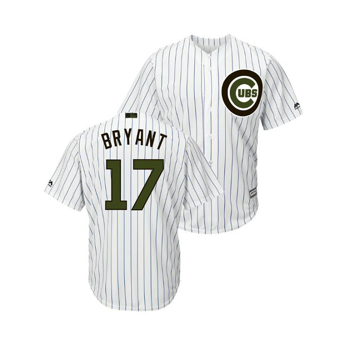 Chicago Cubs White #17 Kris Bryant Cool Base Jersey 2018 Memorial Day Chicago Cubs White #17 Kris Bryant Cool Base Jersey 2018 Memorial Day