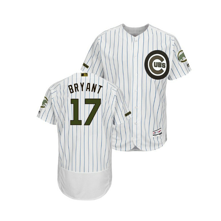 Chicago Cubs White #17 Kris Bryant Flex Base Jersey 2018 Memorial Day Chicago Cubs White #17 Kris Bryant Flex Base Jersey 2018 Memorial Day
