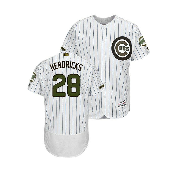 Chicago Cubs White #28 Kyle Hendricks Flex Base Jersey 2018 Memorial Day Chicago Cubs White #28 Kyle Hendricks Flex Base Jersey 2018 Memorial Day