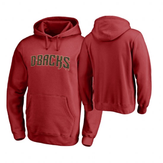 Arizona Diamondbacks Big & Tall Red Memorial Wordmark Hoodie Arizona Diamondbacks Big & Tall Red Memorial Wordmark Hoodie