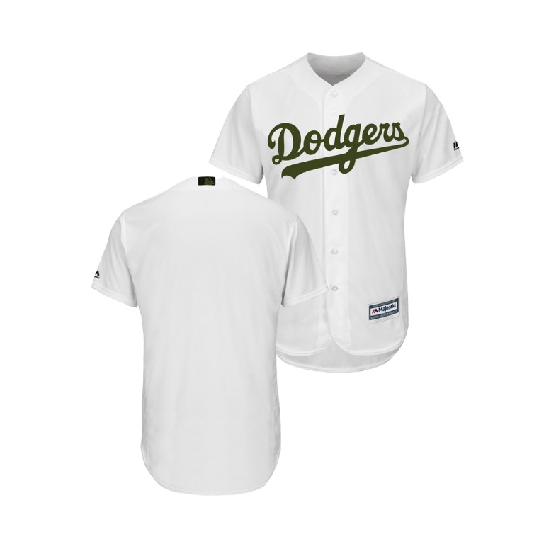 Los Angeles Dodgers White Cool Base Jersey 2018 Memorial Day