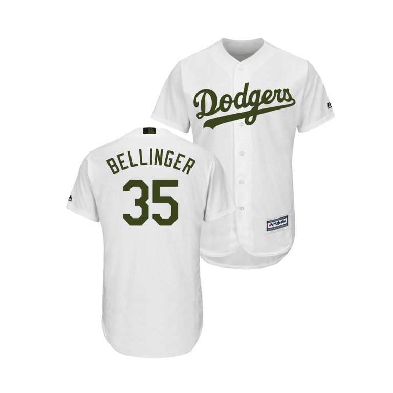 Los Angeles Dodgers White #35 Cody Bellinger Cool Base Jersey 2018 Memorial Day