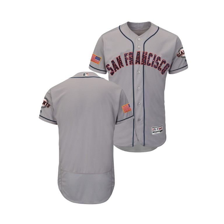 San Francisco Giants Gray 2018 Stars & Stripes Flex Base Jersey San Francisco Giants Gray 2018 Stars & Stripes Flex Base Jersey