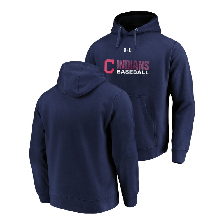 Cleveland Indians Under Armour Navy Commitment Stack Hoodie Cleveland Indians Under Armour Navy Commitment Stack Hoodie