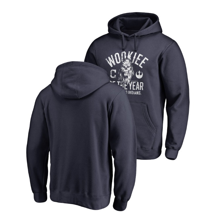 Cleveland Indians Navy Star Wars Wookiee Of The Year Hoodie Cleveland Indians Navy Star Wars Wookiee Of The Year Hoodie