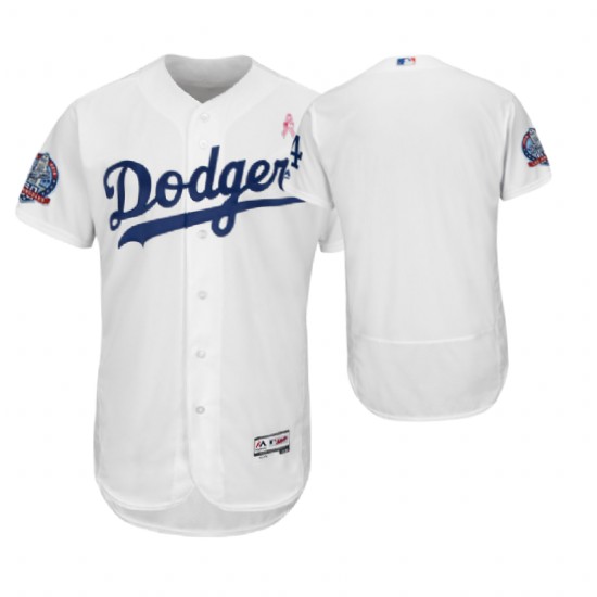 Los Angeles Dodgers White Jersey 2018 Mother's Day